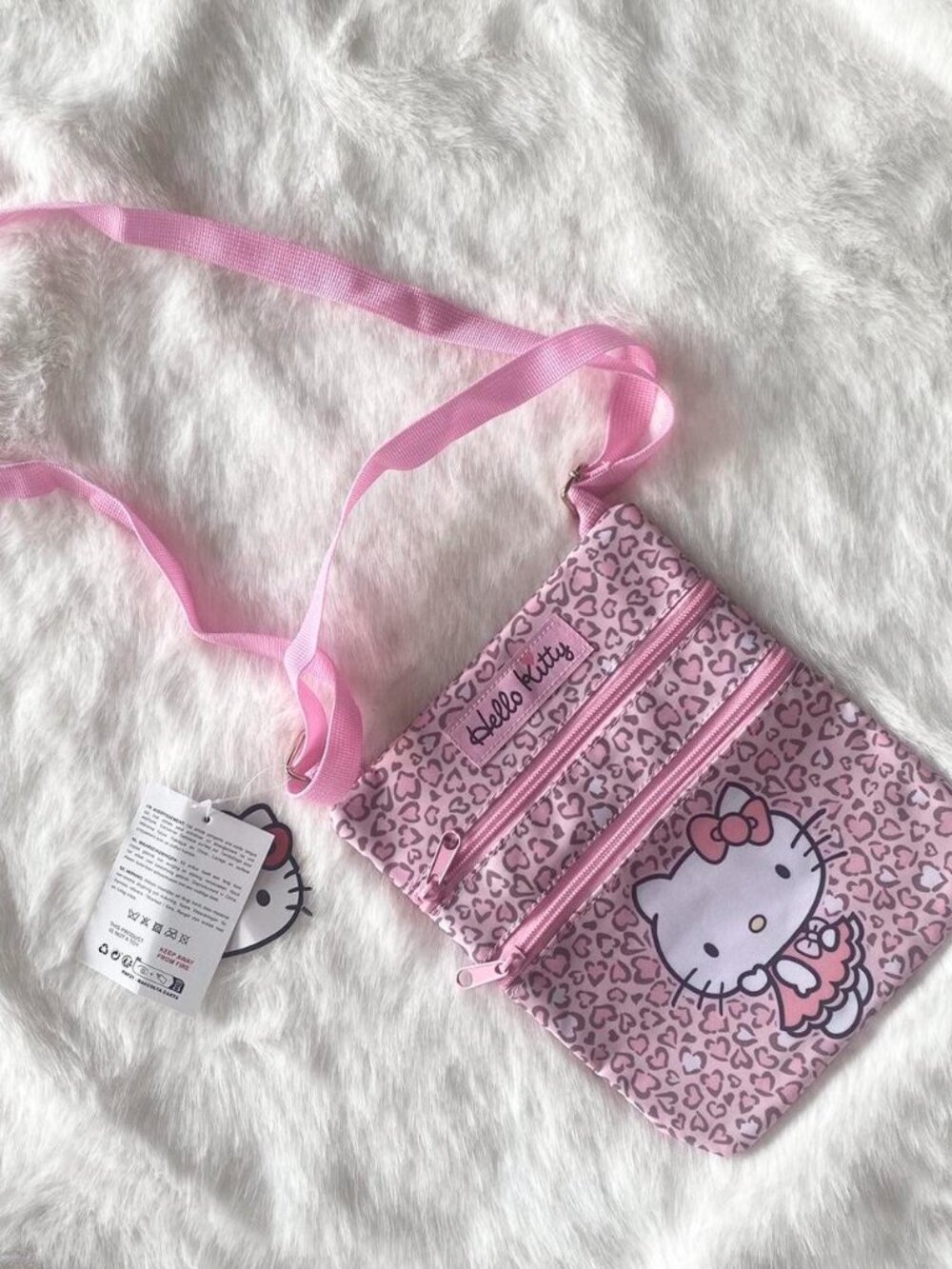 Sanrio Hello Kitty pink leopard print bag ♡ NWT